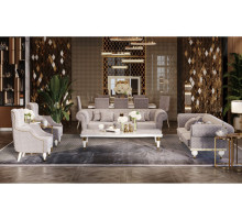 Диван Прадо (велюр серо-бежевый)