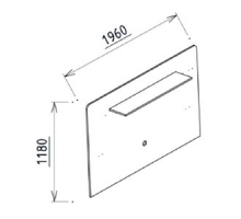 Часть мебельной стенки  для ТВ тумбы  (PESARO) PESR-15В