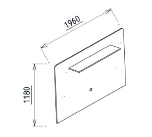 Часть мебельной стенки  для ТВ тумбы  (PESARO) PESR-15В