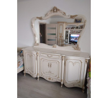 Комод для посуды с зеркалом Элиза (беж)