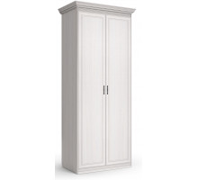 Шкаф 2-х дверный Неаполь Ясень анкор светлый (патина "серебро")