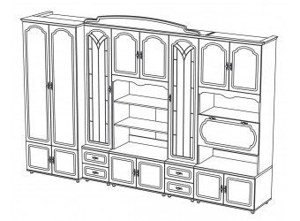 Стенка для гостиной Романтика ВК-09.1 от Мебель-Неман