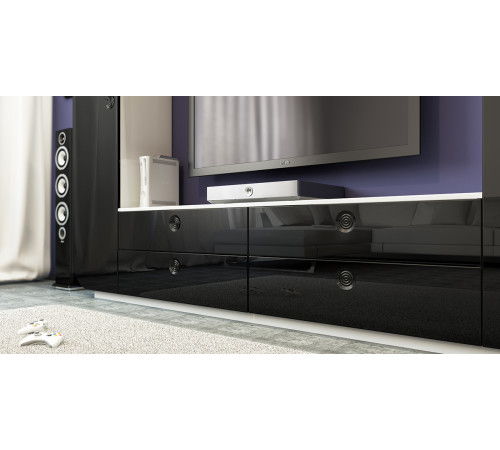 Стенка iMeb (АйМеб) МН-401.1 черный глянец от Мебель-Неман