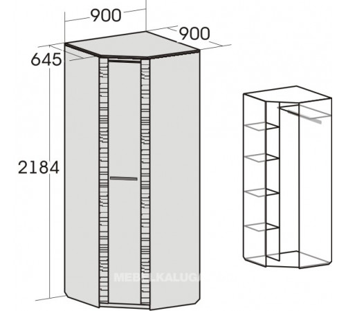 Угловой шкаф гардероб для спальни Элана
