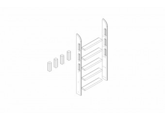 Пакет №10 Прямая лестница и опоры для кровати Соня