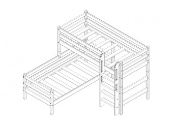 Двухъярусная детская кровать Соня Вариант-7