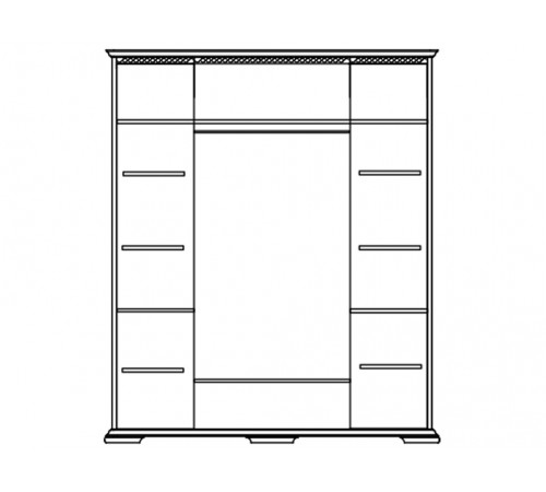 Шкаф для одежды Лика ММ-137-01/04Б (медовый дуб+зп)