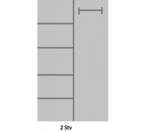 Двухстворчатый шкаф для одежды Авиньон MUR-111-05 с зеркалом