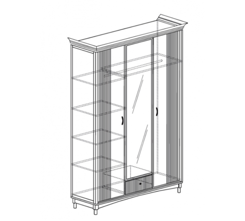 Трехдверный шкаф Мартина 821