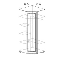 Угловой шкаф для одежды Белла 243