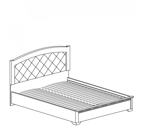 Кровать двуспальная 1600 Парма кремовый белый