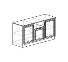 Тумба в гостиную Лира 45 темная